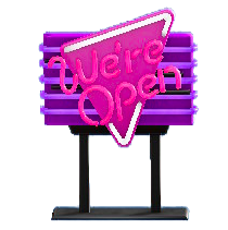 ダイナーなネオンかんばんのパープルの画像