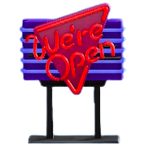 ダイナーなネオンかんばんのブルーの画像