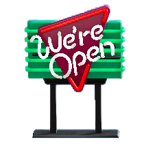 ダイナーなネオンかんばんのグリーンの画像