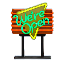 ダイナーなネオンかんばんのオレンジの画像