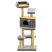 キャットタワーのグレーの画像