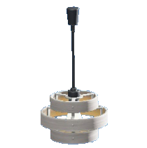 ウッドシェードランプのグレーの画像