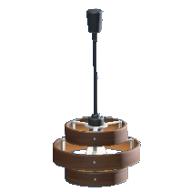 ウッドシェードランプのダークウッドの画像