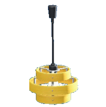 ウッドシェードランプのイエローの画像