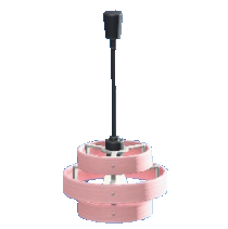 ウッドシェードランプのピンクの画像