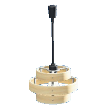 ウッドシェードランプのライトウッドの画像