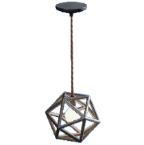 ウッドペンダントライトのブラックの画像