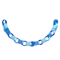 おりがみのてんじょうかざりのブルーの画像