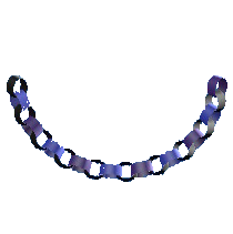 おりがみのてんじょうかざりのブラック×パープルの画像