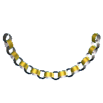 おりがみのてんじょうかざりのゴールド×シルバーの画像