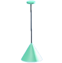 シンプルなシェードランプのグリーンの画像