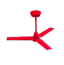 シーリングファンのレッドの画像