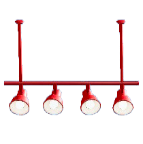 シーリングスポットライトのレッドの画像