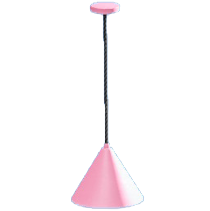 シンプルなシェードランプのピンクの画像