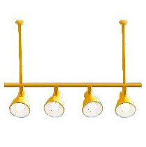 シーリングスポットライトのイエローの画像