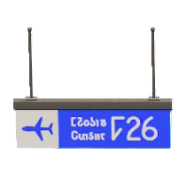 つりさげあんないボードのブルーの画像