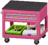 ツールカートのピンクの画像