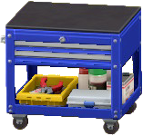 ツールカートのブルーの画像