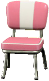 ダイナーなイスのピンクの画像