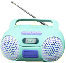 キュートなオーディオプレーヤーのスカイブルーの画像