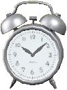 ベルつきアラームクロックのシルバーの画像