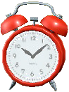 ベルつきアラームクロックのレッドの画像