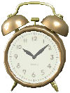 ベルつきアラームクロックのゴールドの画像