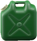 ポリタンクのグリーンの画像