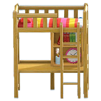 ベッドデスクのグリーンボーダーの画像