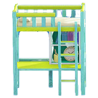 ベッドデスクのライトブルー(外側)の画像