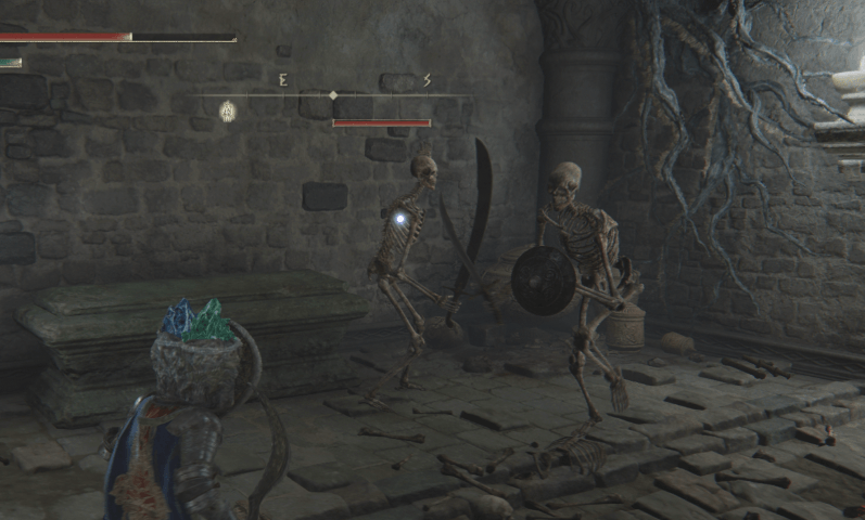 グロスメッサーを持ちの骸骨を倒すと低確率で入手