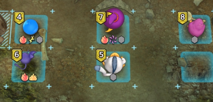 HPが高いキャラを左右に配置する