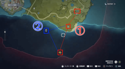 南風の神殿のマップ