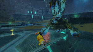 グランマイザーの回転斬りつけ