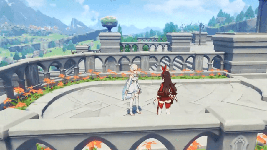 大聖堂前で再びアンバーと会話する