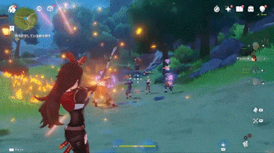 風、勇気と翼における対集団戦闘