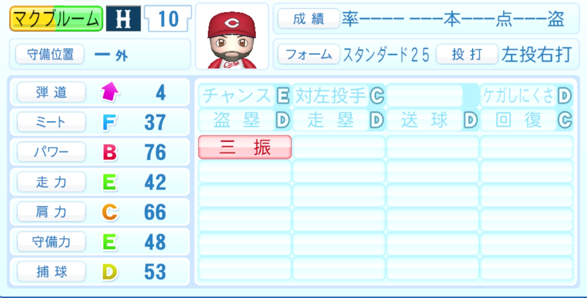 マクブルームのステータス画像