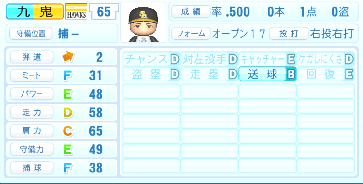 九鬼隆平のステータス画像