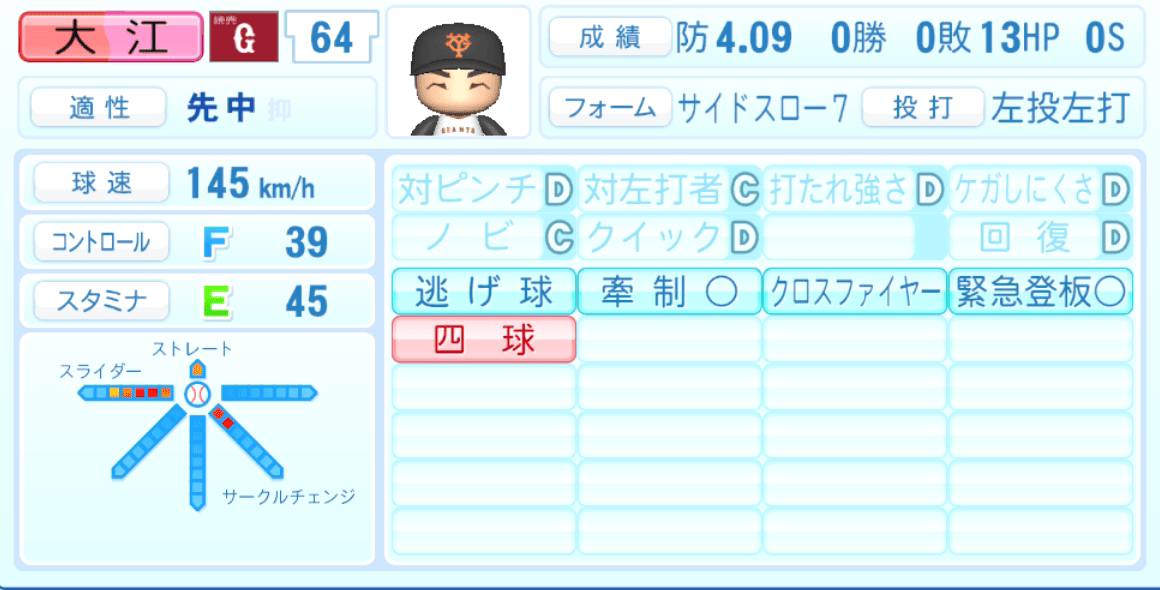 大江竜聖のステータス画像