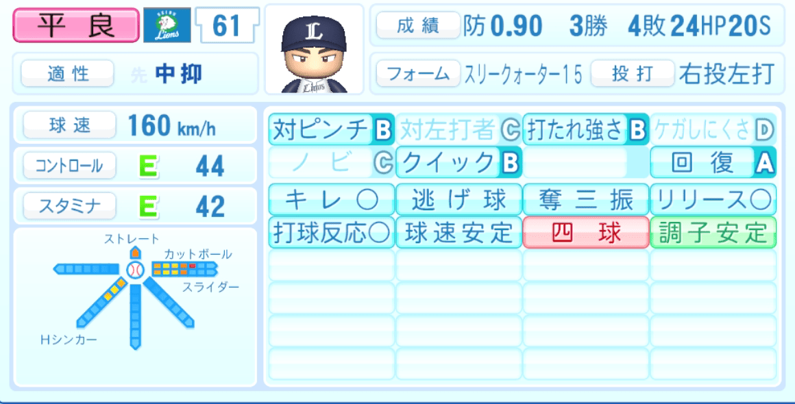 平良海馬のステータス画像