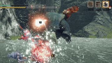 ヌシアオアシラ　突進ひっかき