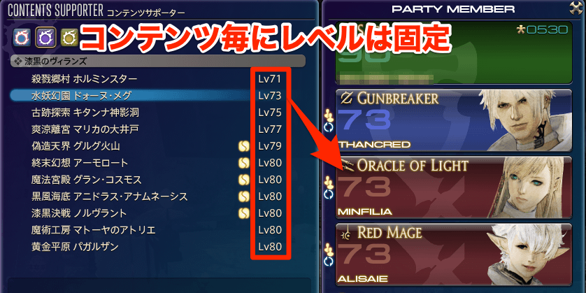 フェイスとは違い、NPCのレベルは上がらない