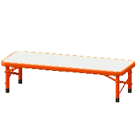 アウトドアベンチのレッドの画像