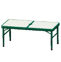 アウトドアテーブルのグリーンの画像