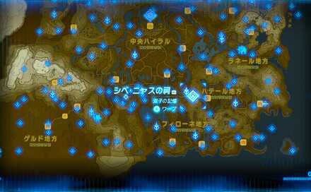 シベ・ニャスの祠の場所マップ