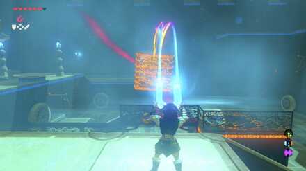 マグネキャッチで2.の鉄のキューブをどかす