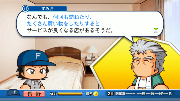 施設を訪ねたり買い物をすると上がる