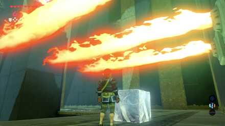 横から炎が出ている場所は投げて滑らせるかビタロックで氷を飛ばす