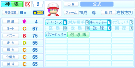 神成尊のステータス画像