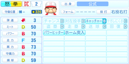 怒拳礼次のステータス画像